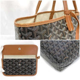 Goyard Tote Bag Saint Louis GM Brown f-20987 BAL 020101 Coated Canvas Chevroche Calfskin Linen Cotton GOYARD Black Unisex