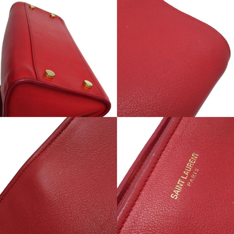 Saint Laurent SAINT LAURENT handbag shoulder bag Baby Cabas leather red gold women's w0305a