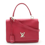 LOUIS VUITTON Louis Vuitton Lockme Cartable Handbag Shoulder Bag Soft Calf Leather Dahlia Pink M50249