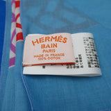 Hermes HERMES Scarf Cotton Women's Blue