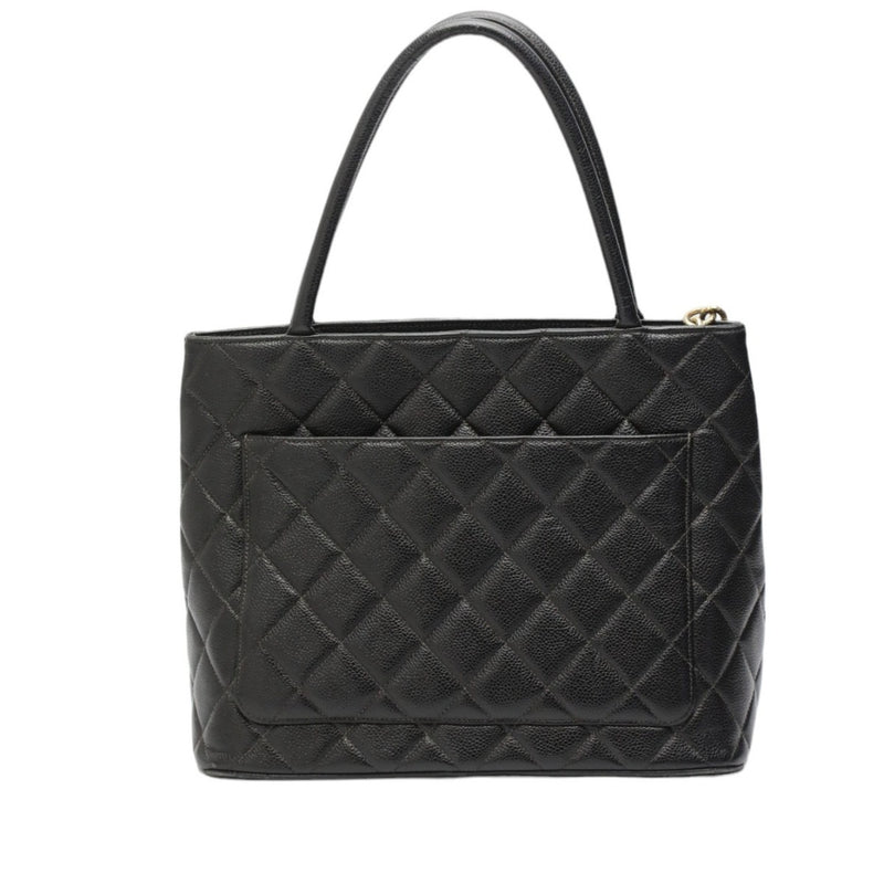 CHANEL Tote Bag Handbag Caviar Skin Reproduction Matte Black