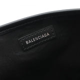 BALENCIAGA Navy Cabas XS Handbag Bag Canvas Leather Women's Black 3903462HH3N1000