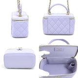 CHANEL Shoulder Bag Lambskin Light Purple Women's 99925f