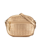 CELINE C Charm Small Shoulder Bag Gold Leather Women's