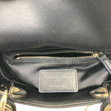 Christian Dior Cannage Lady Handbag Rhinestone Shoulder Bag Black Women's