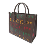 GUCCI GUCCI 100 2Way Tote Brown GG canvas 680956