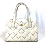 Chanel CC Mark bag Vintage Mini Duffle Bag Shoulder Bag Hand Bag White