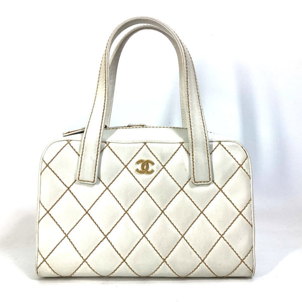 Chanel CC Mark bag Vintage Mini Duffle Bag Shoulder Bag Hand Bag White