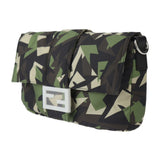 FENDI Mamma Bucket Camouflage Shoulder Bag 7V72 Nylon Leather Green Beige Black Waist Body Clutch 3WAY Military Pattern