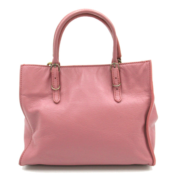 BALENCIAGA Paper bag mini Pink leather 305572