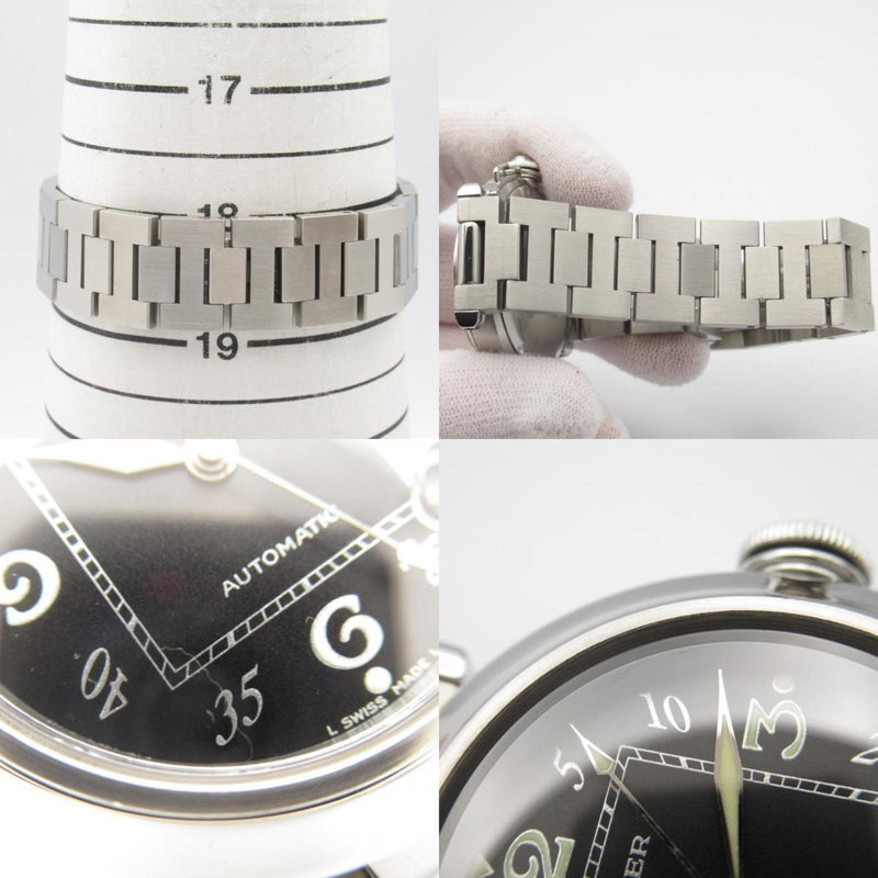 Cartier Pasha C Wristwatch Stainless Steel Men's Women's Black W31043M7