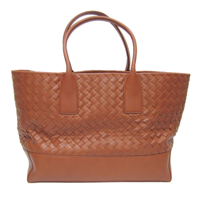 Bottega Veneta Intrecciato Men,Women Leather Tote Bag Red Brown