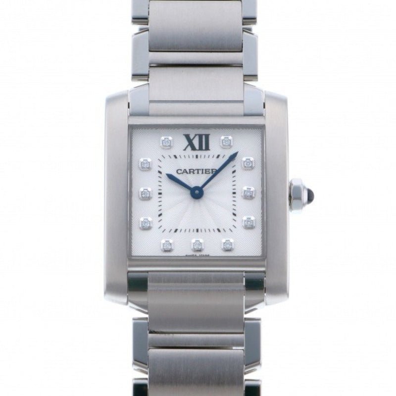 Cartier Tank Francaise MM WE110007 White Dial Watch Women's