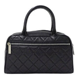 CHANEL Bag Matelasse Women's Handbag Leather Black Compact