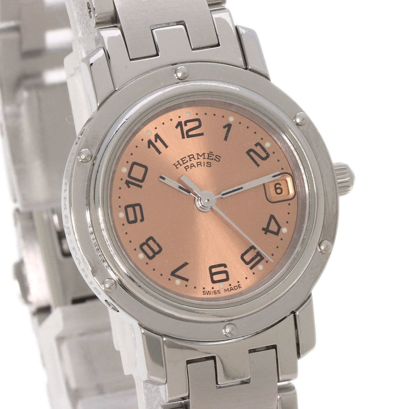 Hermes CL4.210 Clipper Watch Stainless Steel SS Ladies HERMES