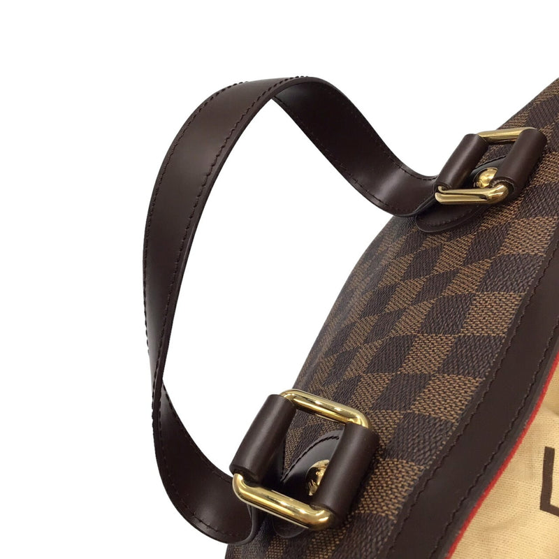 LOUIS VUITTON Louis Vuitton Damier Hampstead PM N51205 MI5008 Handbag Bag Tote Canvas Leather Brown G Hardware Ladies