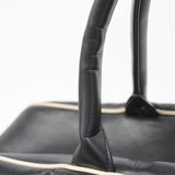 Chanel Boston Bag Matelasse Leather Black Women's