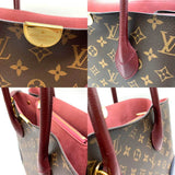 Louis Vuitton Bag Flandrine Brown x Bordeaux Navy Red Tote Handbag Shoulder 2way Ladies Monogram Cowhide Leather M43169 LOUISVUITTON