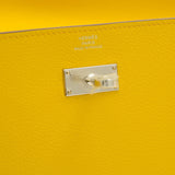 Hermes Kelly To Go Evercolor Jaune Ambre B engraved