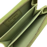 CHANEL Zippy Coin Purse AP0216 Lambskin Light Green Billfold Small Leather Goods Women Men Unisex