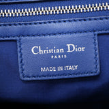 Christian Dior Lady Cannage Nappa Leather Handbag Tote Blue