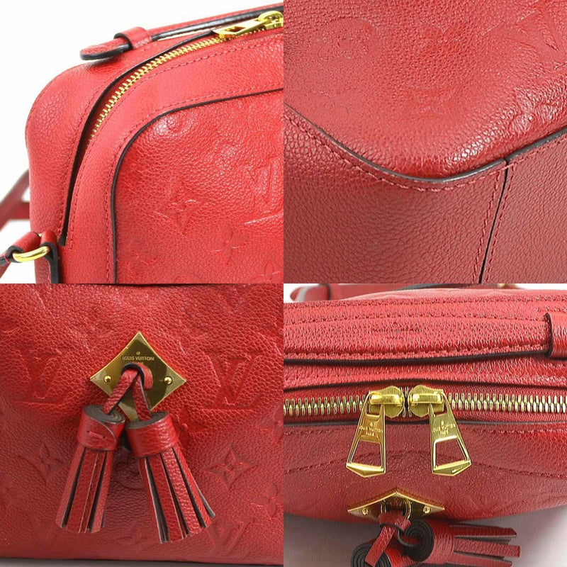 LOUIS VUITTON Crossbody Shoulder Bag Handbag Monogram Emprene Saintonge Red Gold Women's M44606