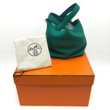 Hermes Bag Hand Bag Vervelon Green SilverHardware