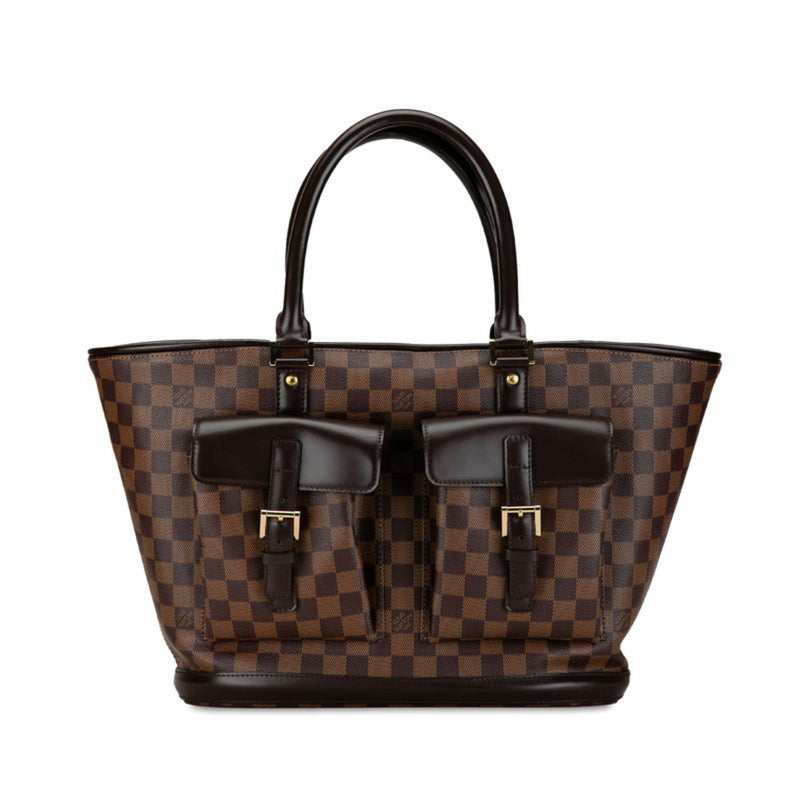 Louis Vuitton Damier Manosque GM Tote Bag Handbag N51120 Brown PVC Leather Women's LOUIS VUITTON