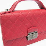 Chanel Matelasse Women's Leather Shoulder Bag Red Color