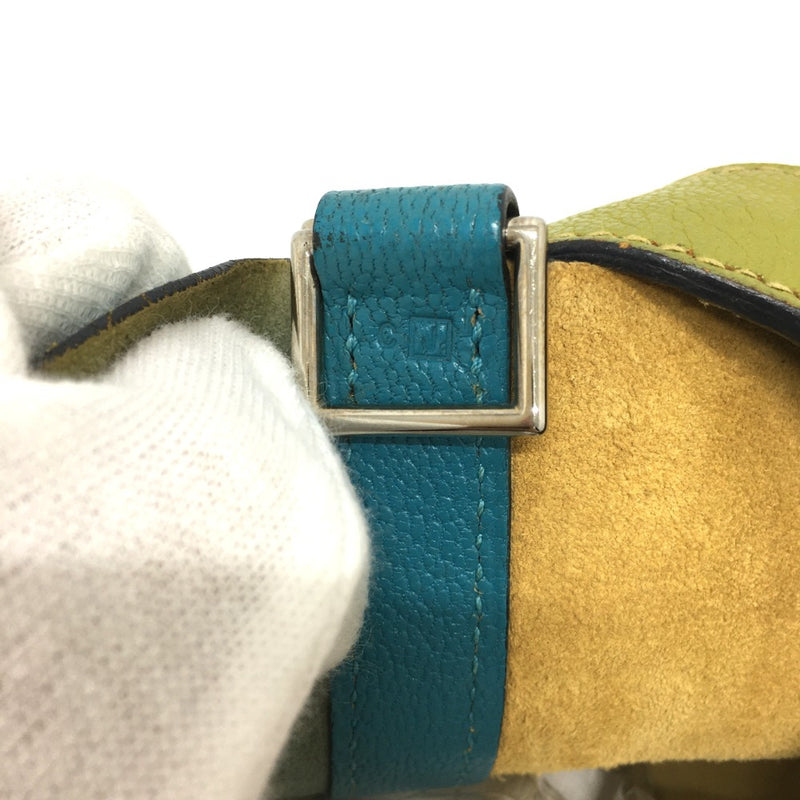 Hermes Handbag Bag Tote Bag Hand Bag Turquoise x Anise Green Green x blue SilverHardware