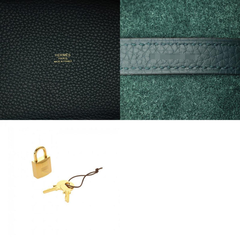 HERMES Picotin Lock PM Vert Cypress Z Stamp (around 2021) Women's Taurillon Clemence Handbag