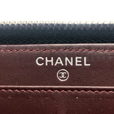 CHANEL A50097 CC Coco Mark Matelasse Wallet Long Caviar Skin Women's Black