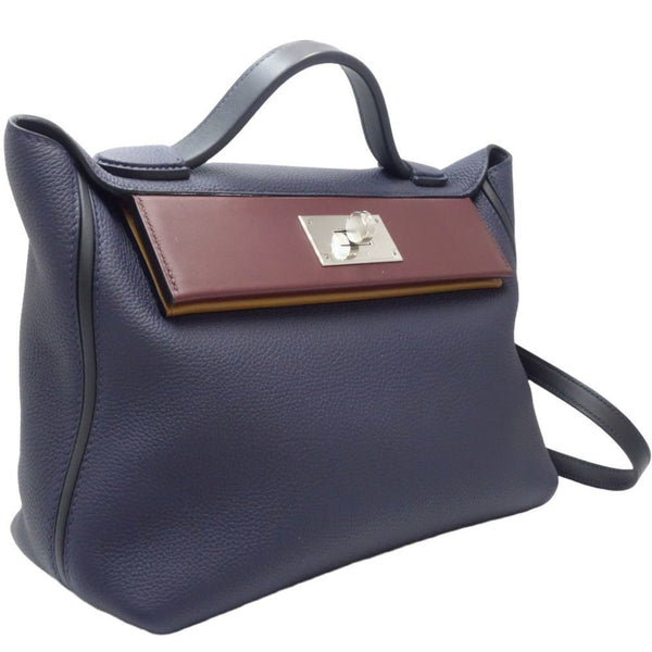 HERMES Hermes Vingt Quatre 24 29 2Way Bag Togo Blue Nuit 450314