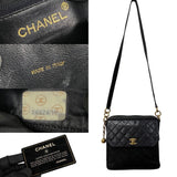 CHANEL Caviar Skin Matelasse Leather Shoulder Bag Navy 64336