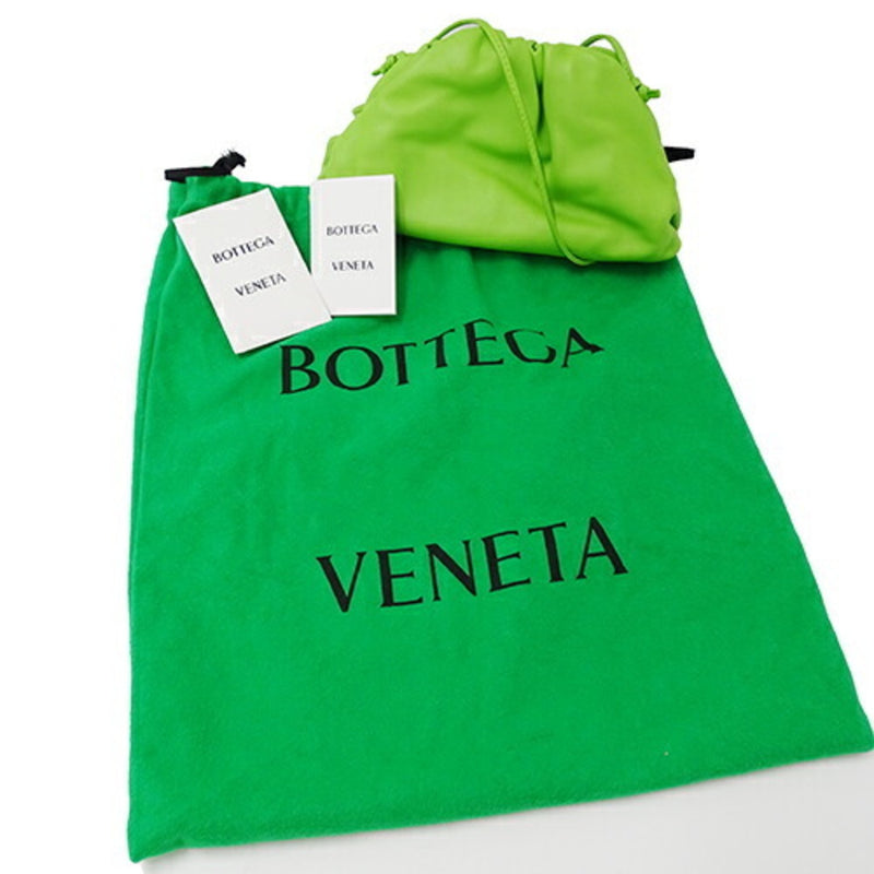 Bottega Veneta Women's Shoulder Bag Leather The Pouch Green Compact