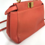 Fendi 8BN244 Shoulder Crossbody 2WAY Shoulder Bag Hand Bag Salmon Pink Based