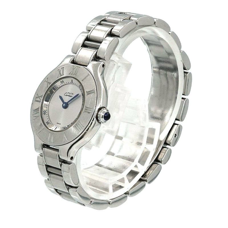 Cartier Must21 Vantian W10109T2 Women's Watch Silver Dial Quartz