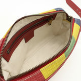 GUCCI Gucci Baiadera Stripe Body Bag Waist Second Canvas Leather Red Yellow Blue 625895