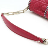 Christian Dior New Rock Cannage Chain Shoulder Bag Leather Fuchsia Pink