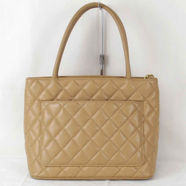 CHANEL Tote Bag Matte Caviar Skin Brown Women's