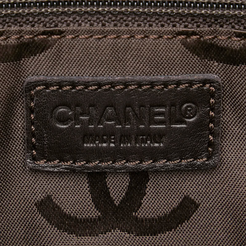 Chanel Matelasse Coco Mark Wild Stitch Handbag Tote Bag Brown Lambskin Women's CHANEL