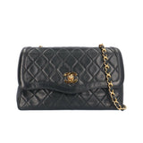 Chanel Matelasse Shoulder Bag Lambskin Black Women's CHANEL Chain