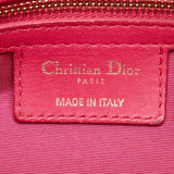 Christian Dior Dior Granville Cannage Handbag Shoulder Bag Pink Leather Women's