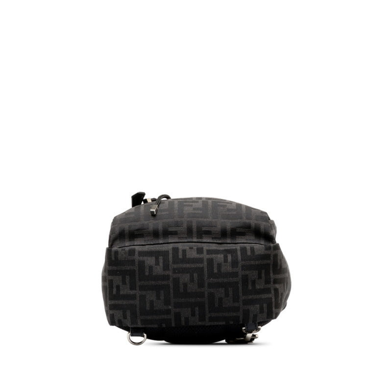 FENDI Fendines S size body bag rucksack backpack 7VZ067 AG0M black canvas leather men's