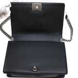 CHANEL Boy Chanel Chain Shoulder Lambskin Black White Seal A92193