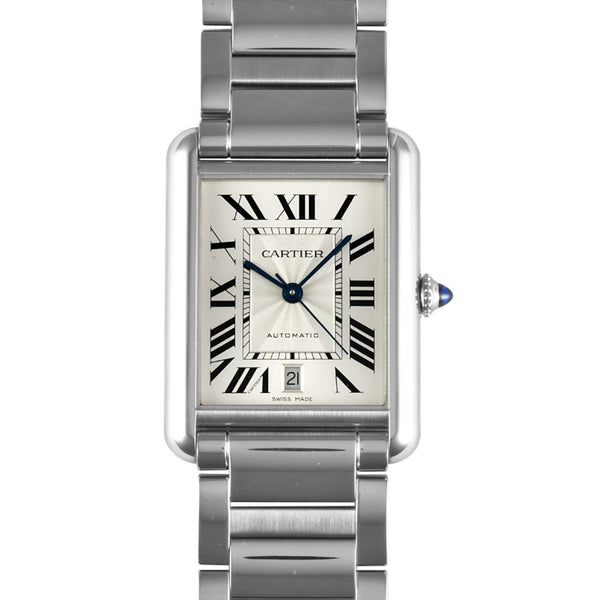 Cartier WSTA0053 Tank Must XL Watch, Automatic, Silver Dial, Men's