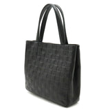 CHANEL Icon Coco Mark Tote Bag Handbag Leather Black