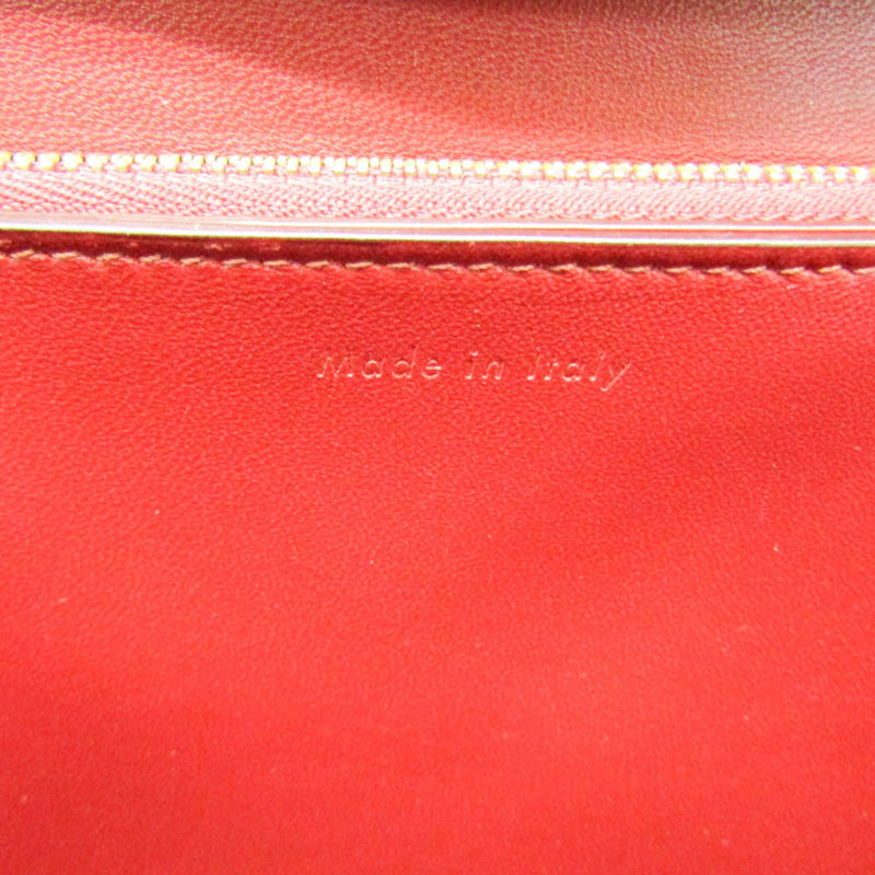 Celine Classic Box Medium 189173 Women's Leather Shoulder Bag Red Color