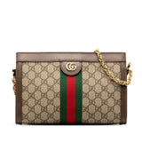 Gucci GG Supreme Ophidia Small Sherry Line Chain Shoulder Bag 503877 Beige Brown PVC Leather Women's GUCCI