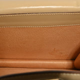 Celine Old W Flap Ring Handbag Beige Women's Leather CELINE